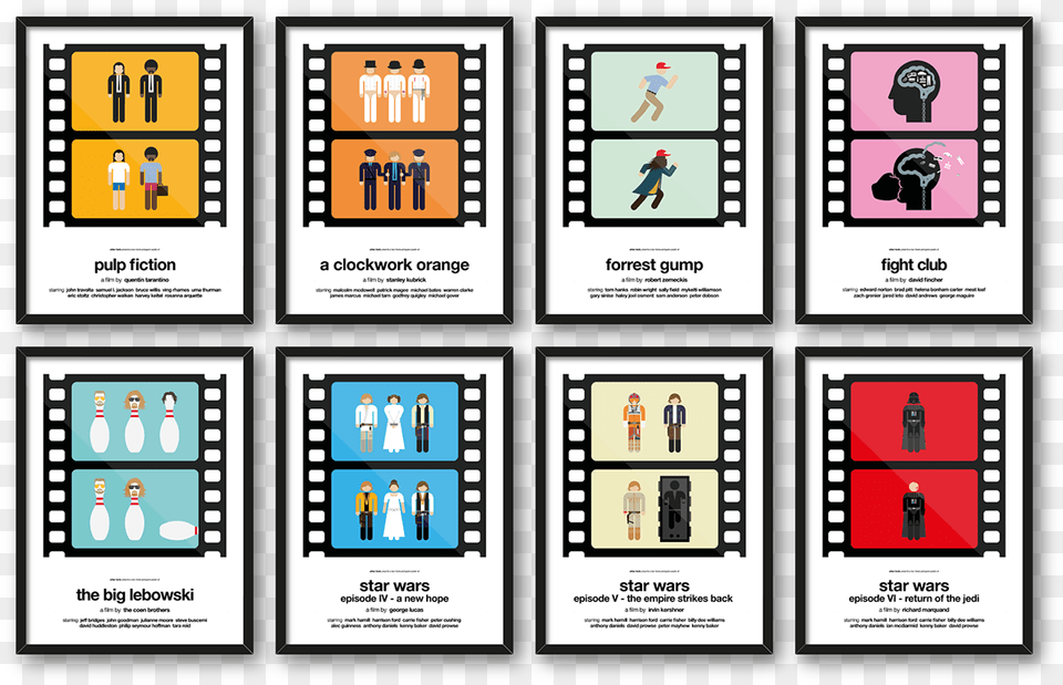 Two Frame Pictogram Movie Posters Design By Viktor Framed Prints Teenage Girls Room, Person, Text, Head Png Image