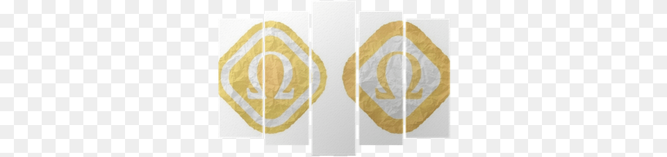 Two Frames With Texture Crumpled Paper And Omega Symbol Al And Beas Green Chile, Art, Collage, Home Decor, Rug Png Image