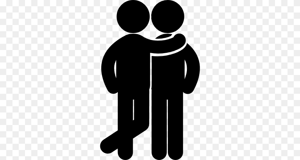 Two Friends Black And White Transparent Two Friends Black, Gray Free Png