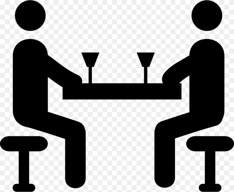 Two Friends Drinking Friend Drink Icon, Furniture, Table, Stencil, Conversation Free Png