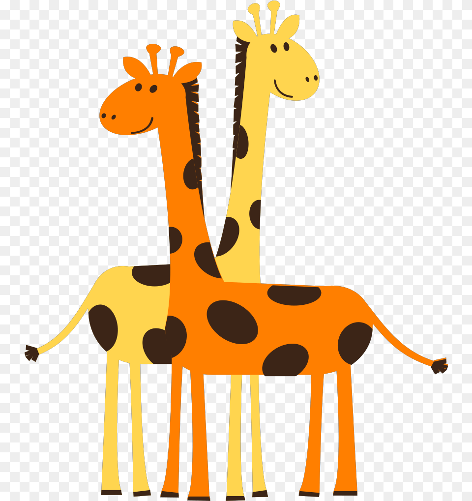 Two Giraffes Animals Svg Clip Art For Web Download Giraffes Clipart, Animal, Giraffe, Mammal, Wildlife Png Image