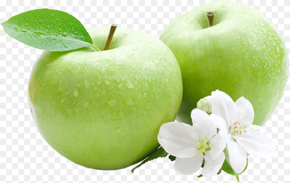 Two Green Apples, Apple, Food, Fruit, Plant Free Transparent Png