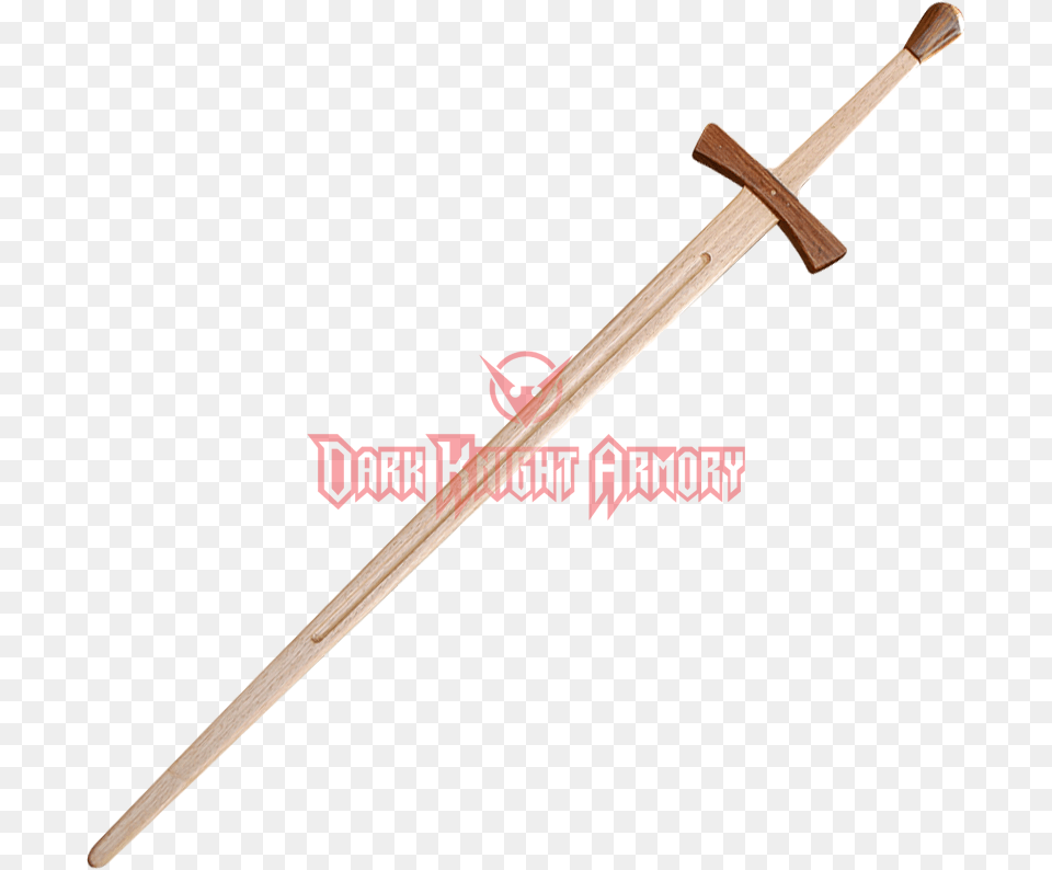 Two Handed Medieval Wooden Sword Two Handed Wooden Sword, Weapon, Blade, Dagger, Knife Png