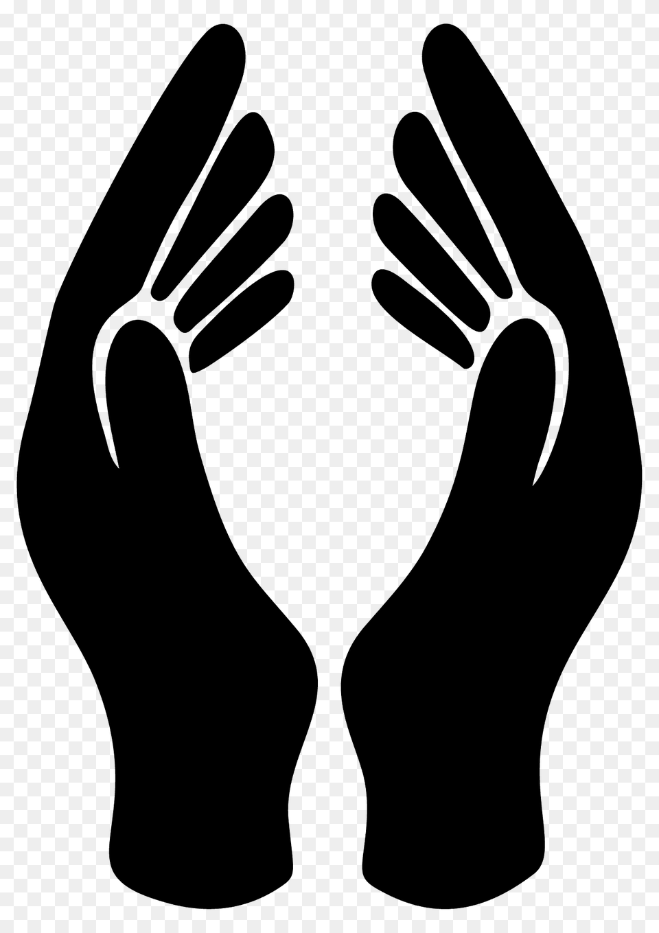 Two Hands Silhouette, Body Part, Hand, Person, Clothing Png