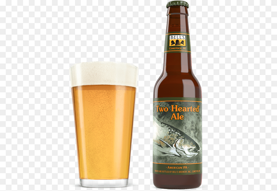 Two Hearted Ale Bells Two Hearted Ale Bottle, Alcohol, Lager, Glass, Beverage Png