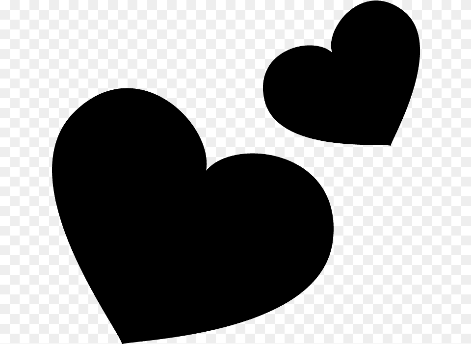 Two Hearts Emoji Clipart Heart, Gray Png Image