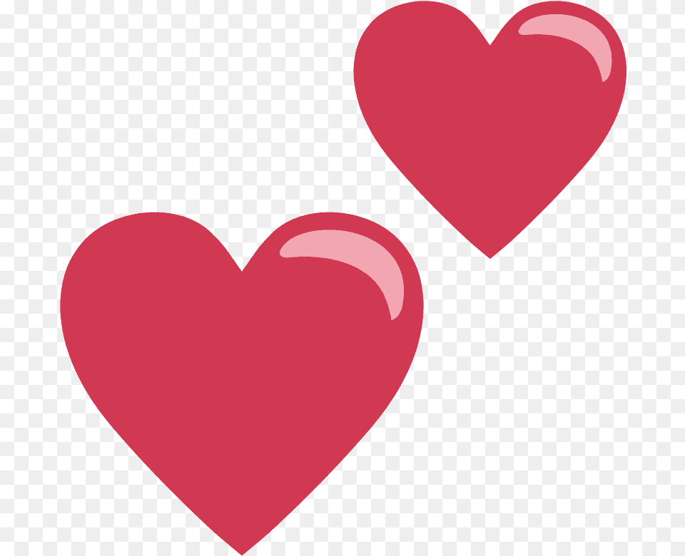 Two Hearts Emoji Clipart Transparent Red Heart Free Png