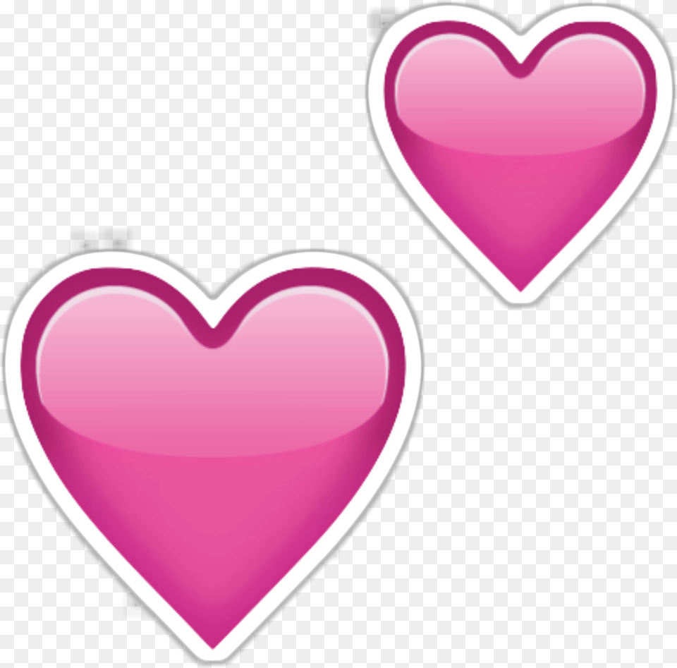 Two Hearts Emoji Pink Heart Emoji Background Png Image