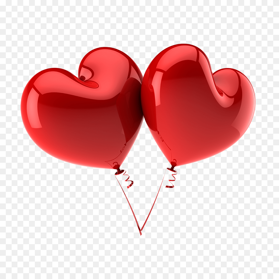 Two Hearts Shaped Balloons Photo 944 Red Heart Balloons, Balloon Free Png