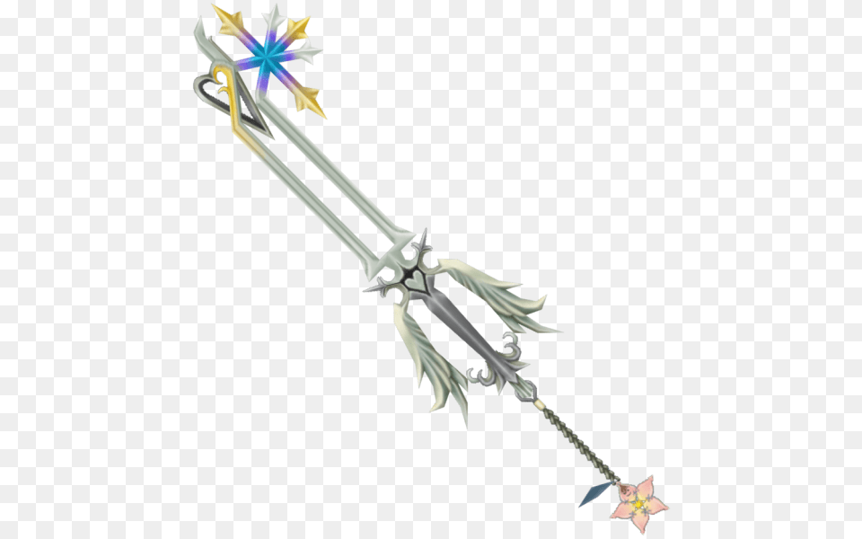 Two Hearts Symbolic Of Kairi39s Status As A Princess Kingdom Hearts Oathkeeper Keyblade, Sword, Weapon, Blade, Dagger Png Image