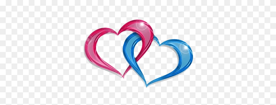 Two Hearts Transparent Corazones En Verde Y Rosa Entrelazados Para Fondo De Pantalla, Logo, Art Free Png Download