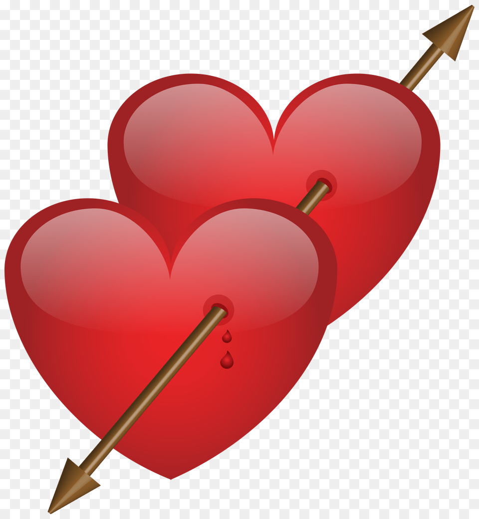 Two Hearts With Arrow Clip Art, Dynamite, Weapon Png Image
