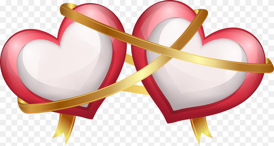 Two Hearts With Ribbon Clip Art Image Love Wallpaper For Laptop, Dynamite, Weapon Free Transparent Png