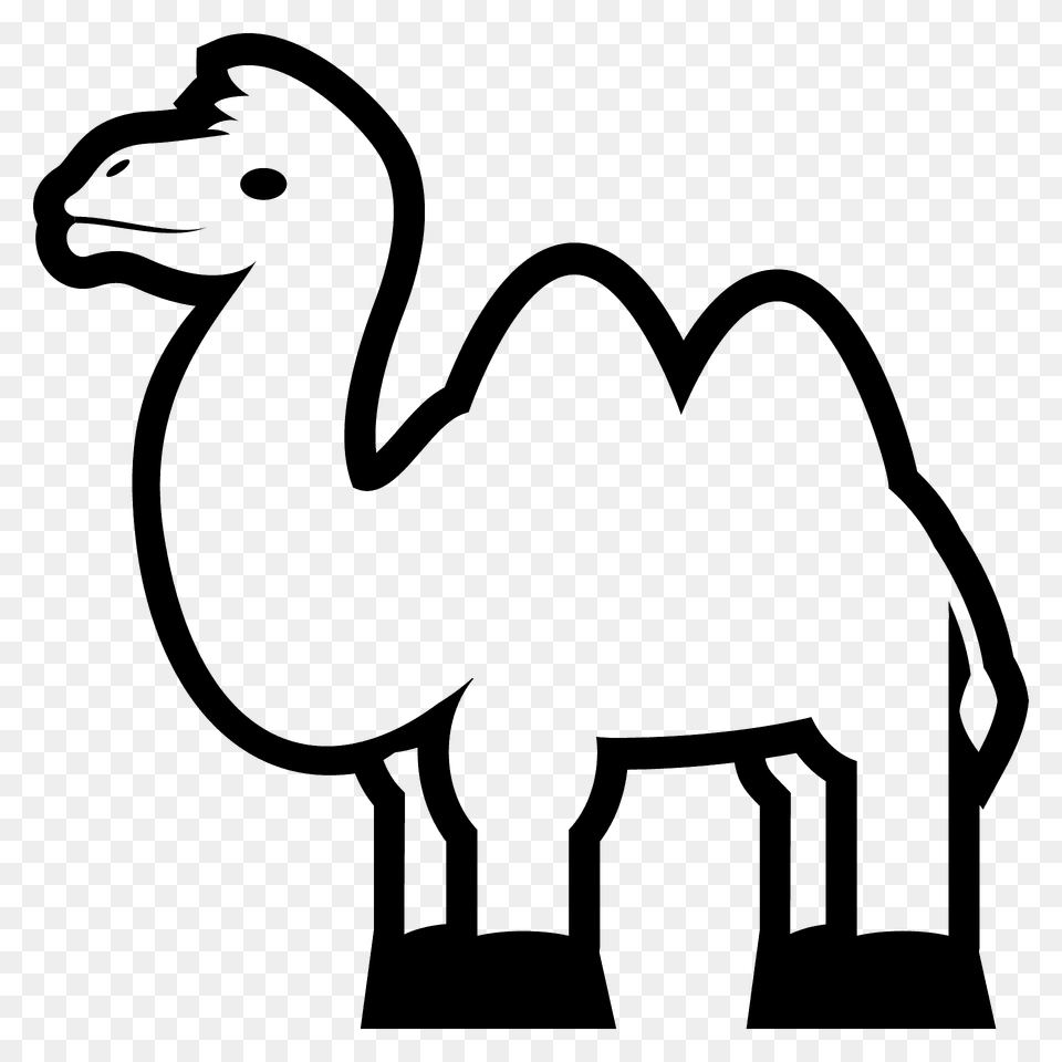 Two Hump Camel Emoji Clipart, Animal, Mammal, Kangaroo Png