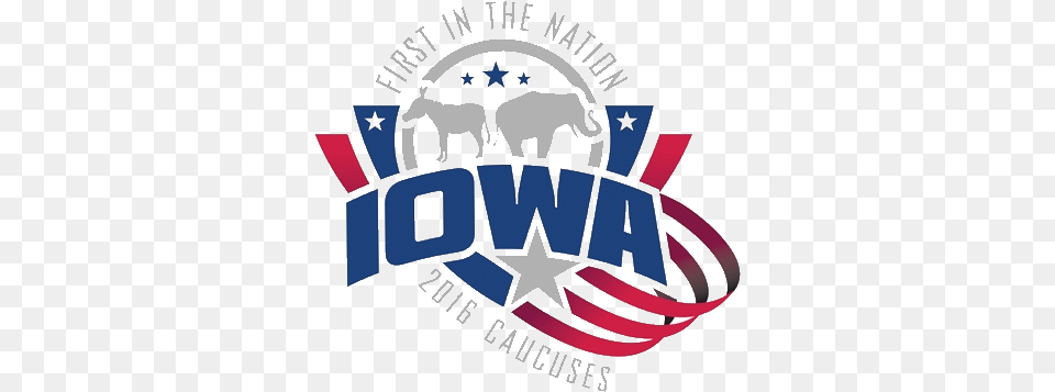 Two Images Promoting The Iowa Caucuses Noting Their Iowa Caucus, Logo, Emblem, Symbol, Baby Free Png