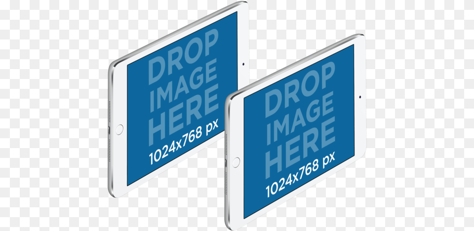 Two Ipad Minis In Angled Landscape Position Over A Sign, Symbol, Road Sign Free Png Download
