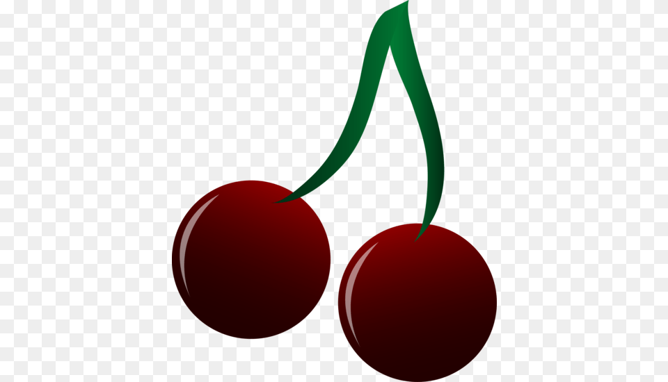 Two Juicy Black Cherries Silhouettes Stencils, Cherry, Food, Fruit, Plant Free Png Download