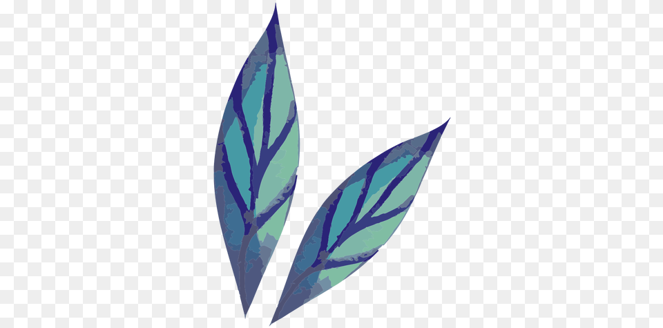 Two Leaves Watercolor Transparent U0026 Svg Vector File Acuarelas De 3 Hojas, Leaf, Plant, Herbal, Herbs Free Png Download
