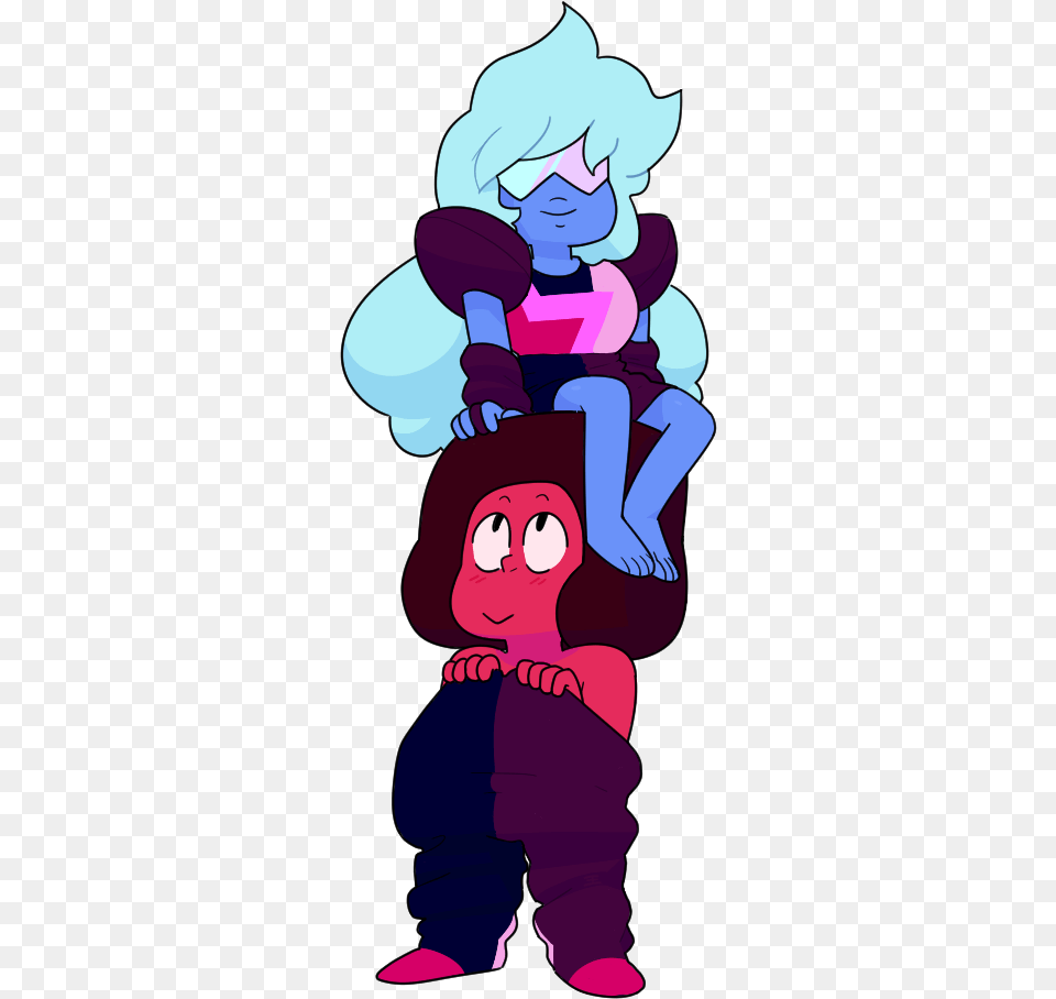Two Lesbians In A Trench Coat Ruby And Sapphire Being Cute, Baby, Person, Cartoon, Face Free Png