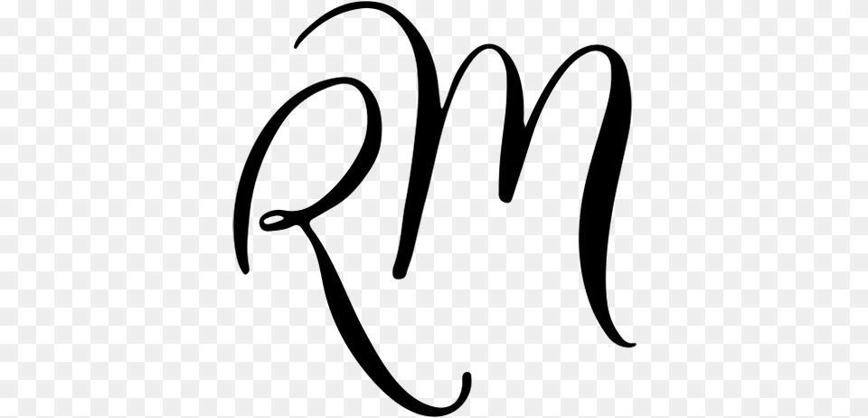 Two Letters Initial Rm Monogram, Gray Png Image