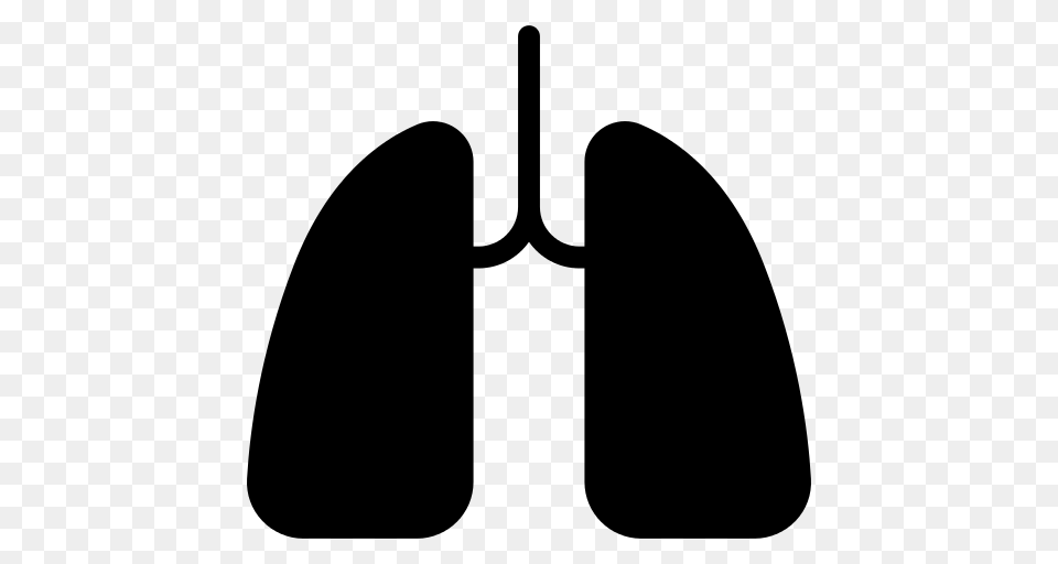 Two Lungs Icon, Gray Png Image