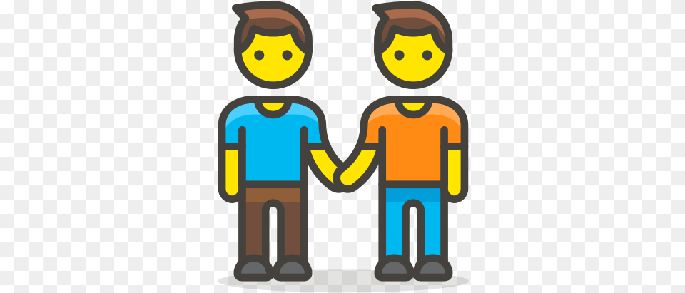 Two Men Holding Hands Icon Of Two People Cartoon Free Png
