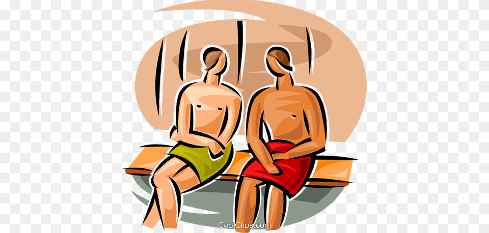 Two Men Sitting In A Sauna Royalty Ve, Back, Body Part, Clothing, Shorts Free Png Download