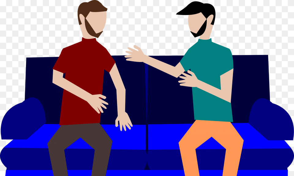 Two Men Talking Clipart Two Guys Clipart, Clothing, Person, T-shirt, Pants Png Image