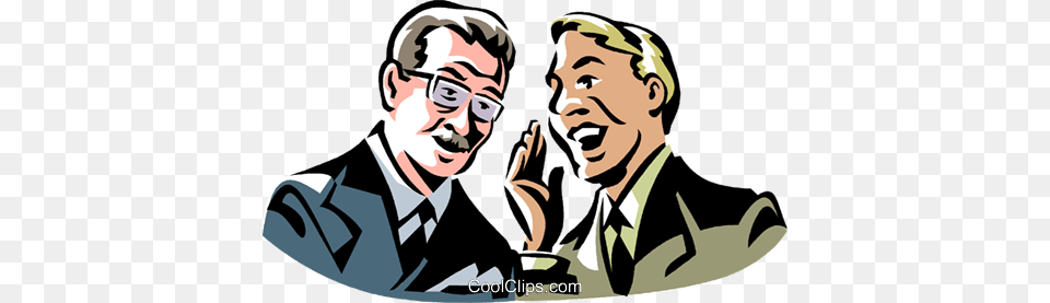 Two Men Talking Royalty Free Vector Clip Art Illustration, Adult, Book, Comics, Male Png Image