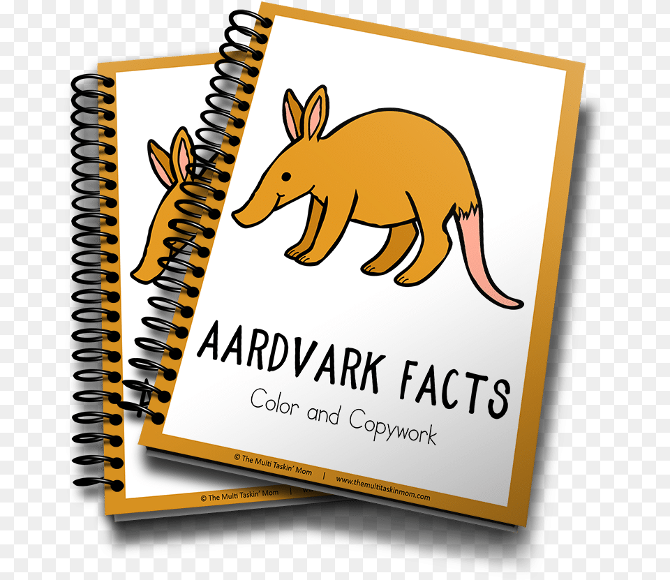 Two Notebooks, Animal, Wildlife, Mammal, Aardvark Png Image