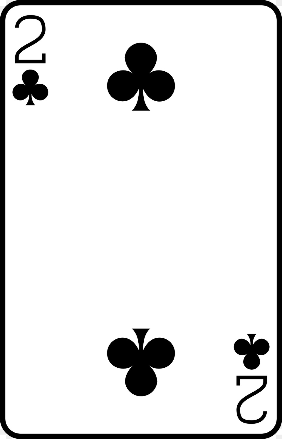 Two Of Clubs Clipart, Stencil, Symbol Png Image