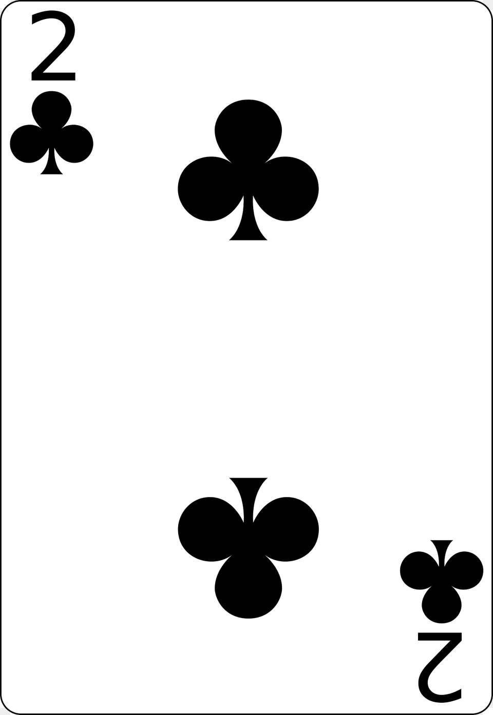 Two Of Clubs Clipart, Stencil, Silhouette, Symbol Png