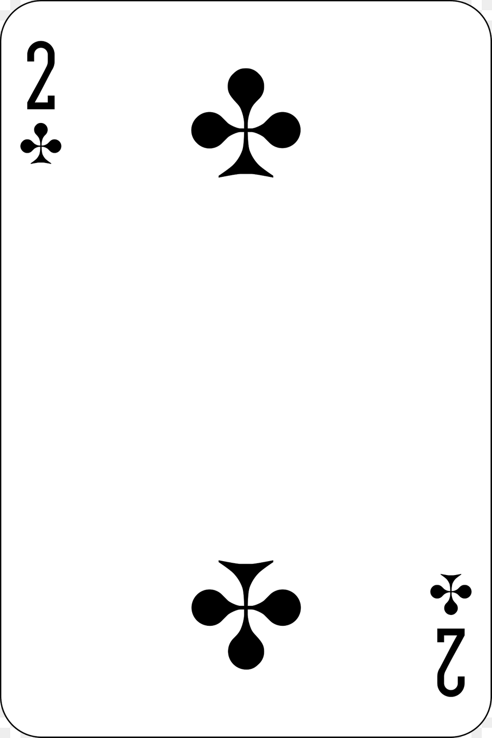 Two Of Clubs Clipart, Stencil, Symbol, Text Free Png Download