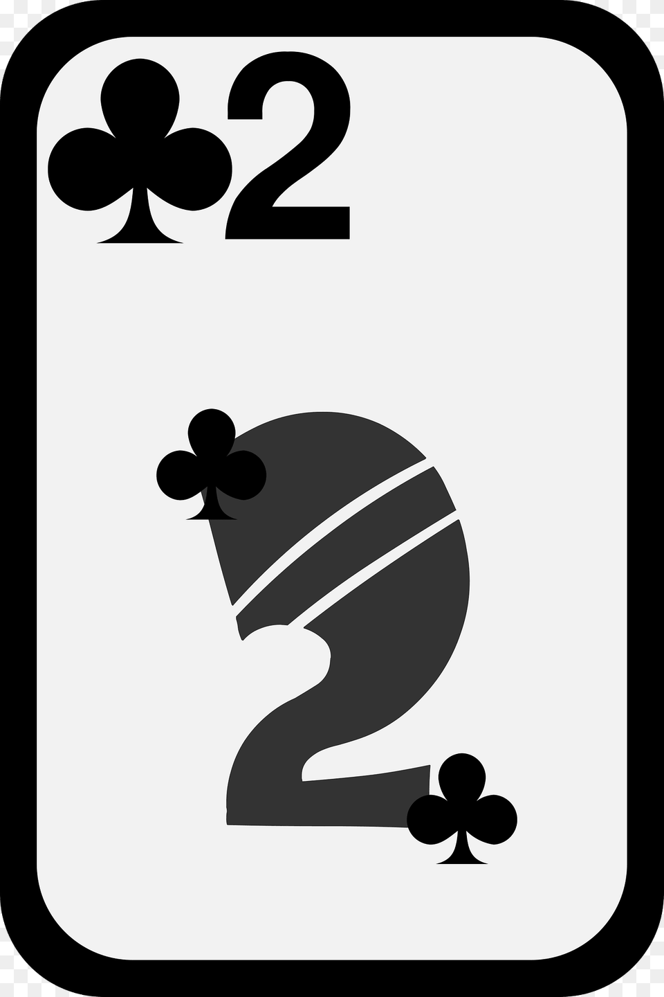 Two Of Clubs Clipart, Symbol, Stencil, Text, Device Free Png Download