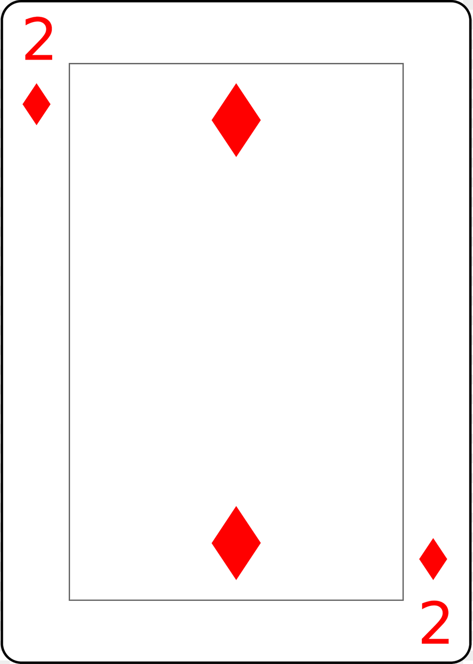 Two Of Diamonds Clipart Png Image