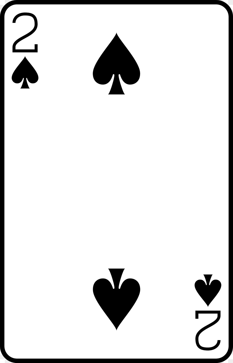 Two Of Spades Clipart, Sign, Symbol Free Png Download