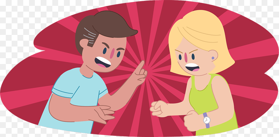 Two Parents Arguing Clipart Parents Fighting, Baby, Person, Face, Head Png Image
