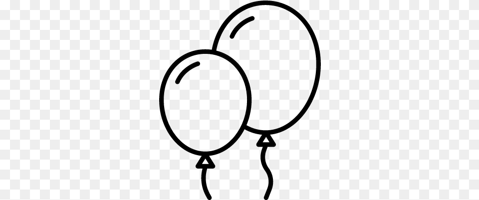 Two Party Balloons Vector Balloons Vector Black And White Gray Free Png