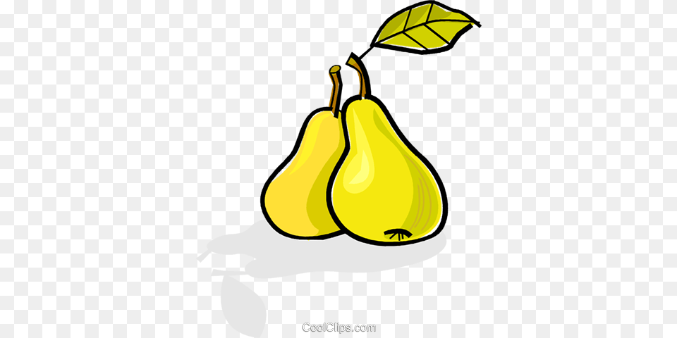 Two Pears Royalty Vector Clip Art Illustration, Food, Fruit, Plant, Produce Png