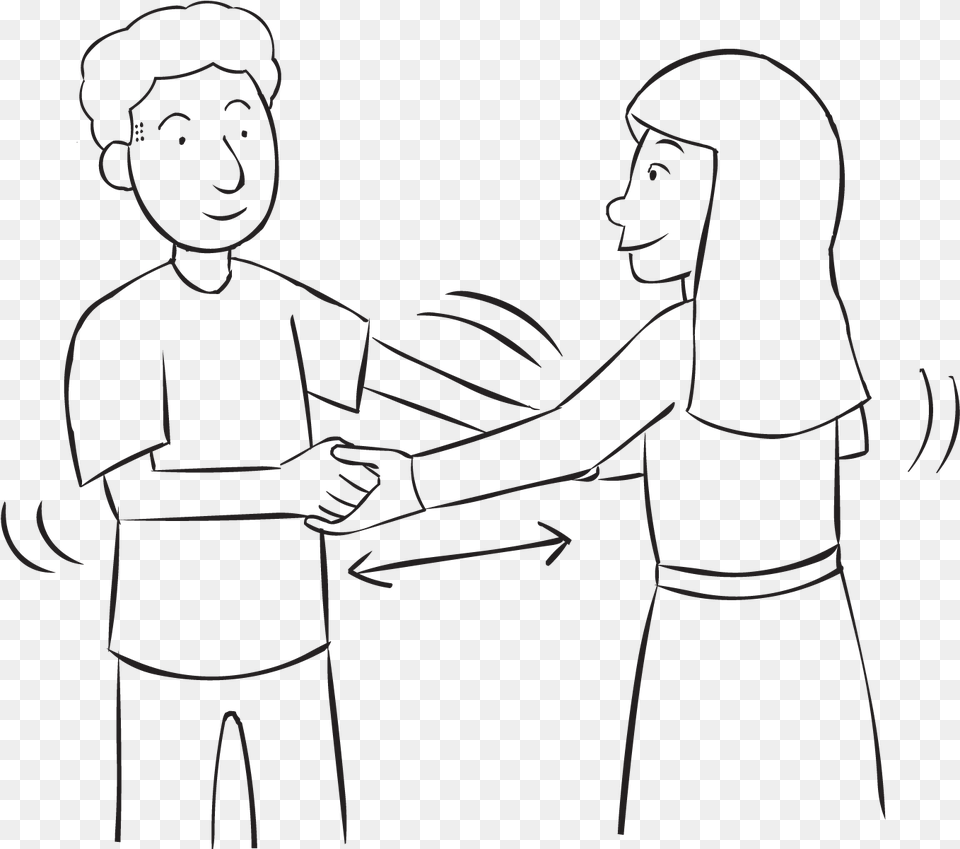 Two People Holding Both Hands And Facing One Another Line Art, Body Part, Hand, Person, Face Free Transparent Png