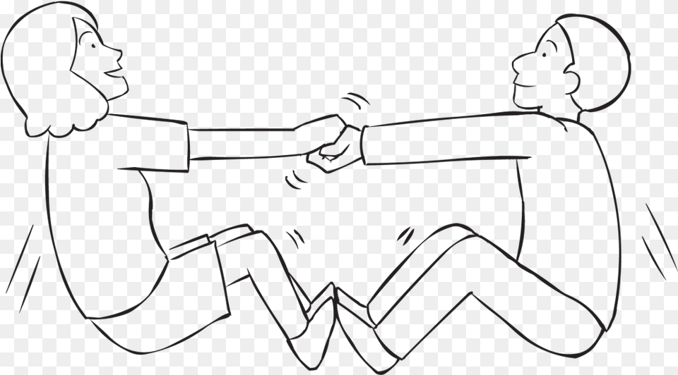 Two People Holding Hands Trying To Pull Themselves Team Building Coloring, Body Part, Hand, Person Free Transparent Png