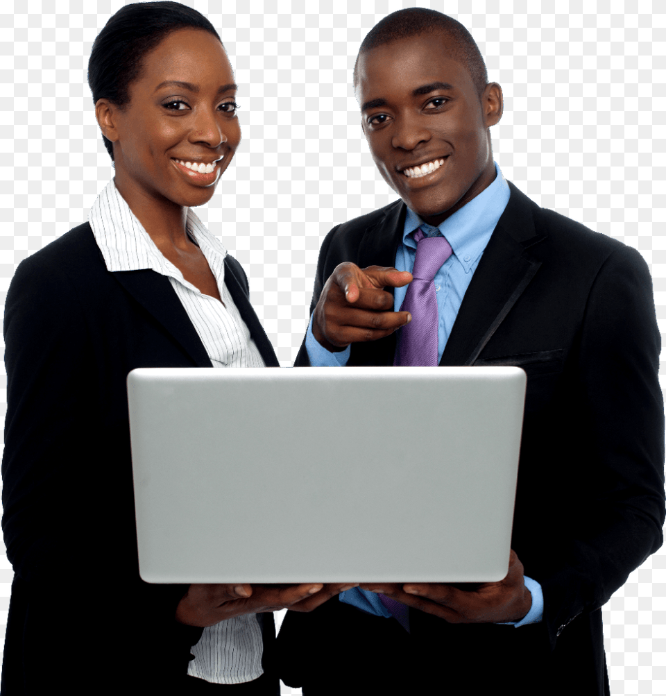 Two People Background Business People In, Formal Wear, Pc, Computer, Electronics Png Image