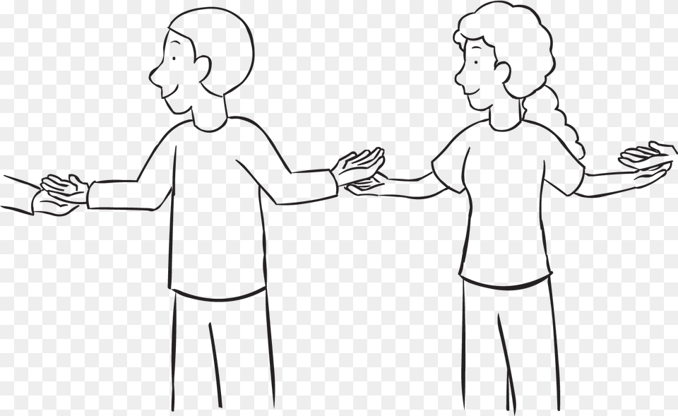 Two People In A Circle With Hands On Top Of Their Partners Down By The Banks Game, Body Part, Hand, Person, Face Free Transparent Png