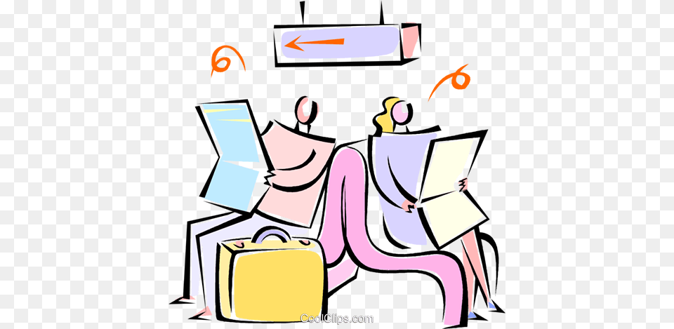 Two People Waiting, Bag, Person Free Transparent Png