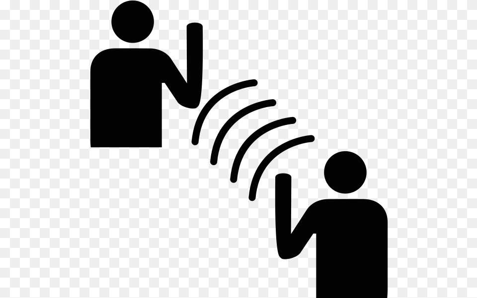 Two People Waving At Each Other Communication Icon Black And White, Architecture, Building, House, Housing Free Png Download