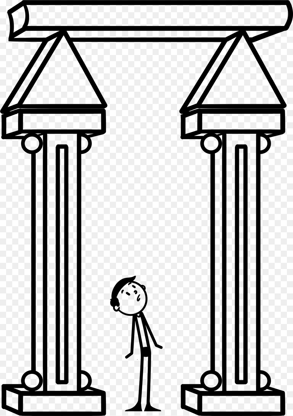 Two Pillars, Gray Free Transparent Png