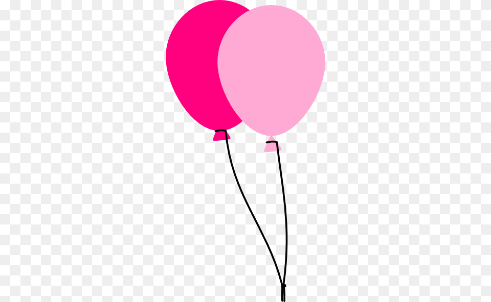 Two Pink Balloons Clip Art, Balloon Free Transparent Png