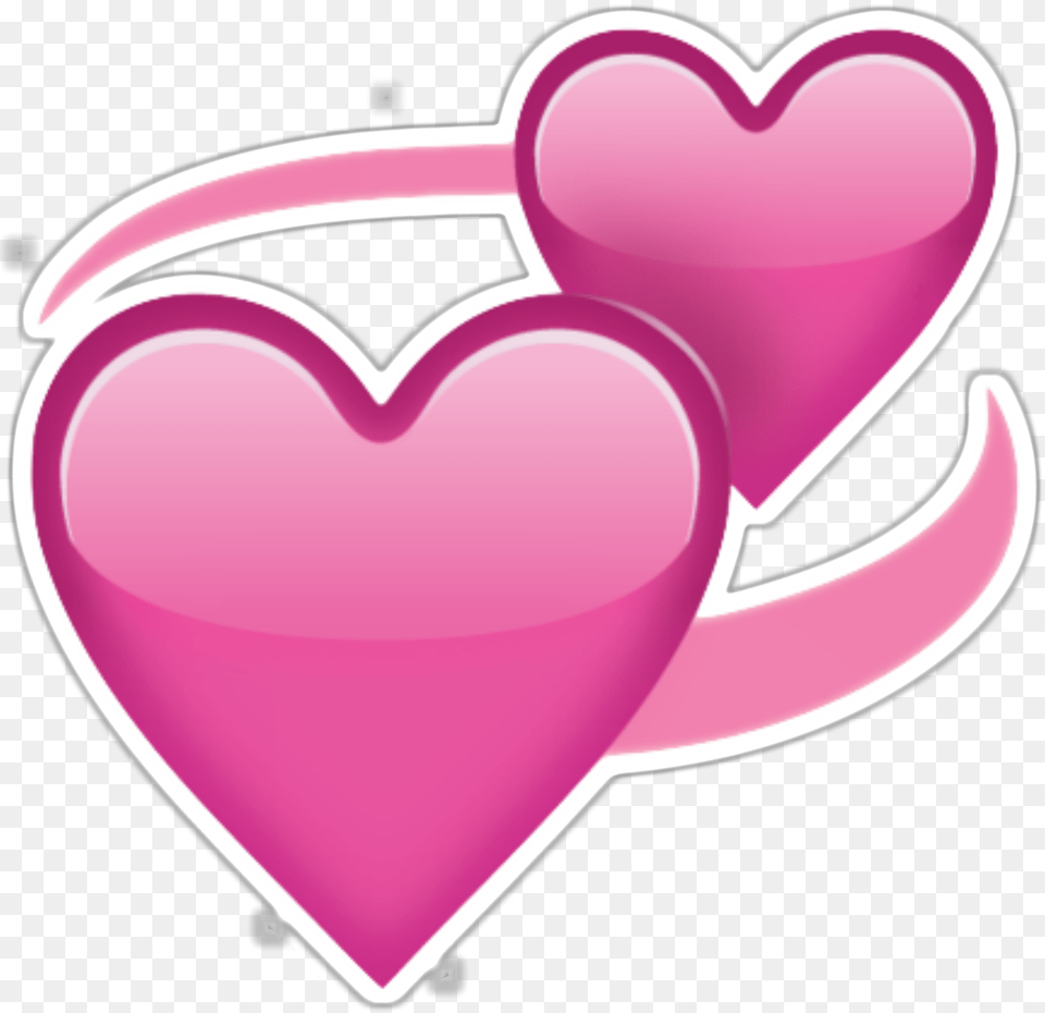 Two Pink Hearts Emoji Pink Heart Emoji Free Transparent Png