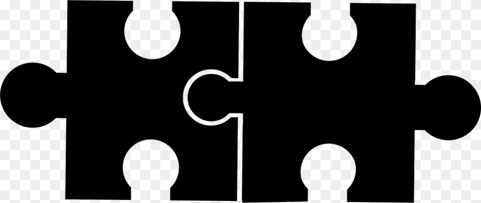 Two Puzzle Pieces Icon, Stencil, Cross, Symbol Png Image