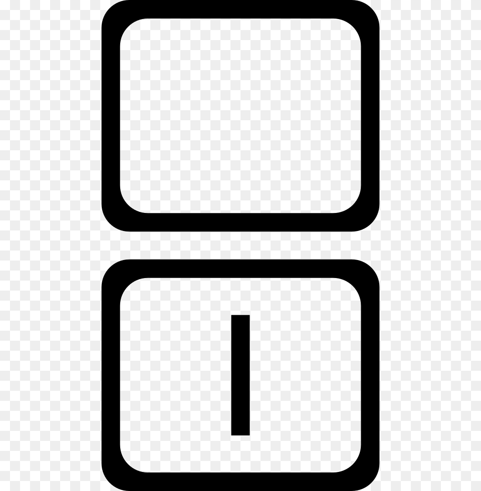 Two Rectangles Outlines With One Straight Vertical Line In One, Symbol, Text, White Board, Sign Png Image